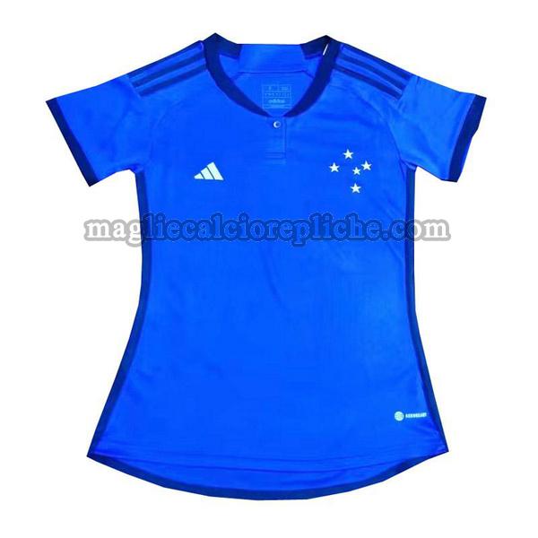 prima maglie calcio donna cruzeiro 2023 2024 blu