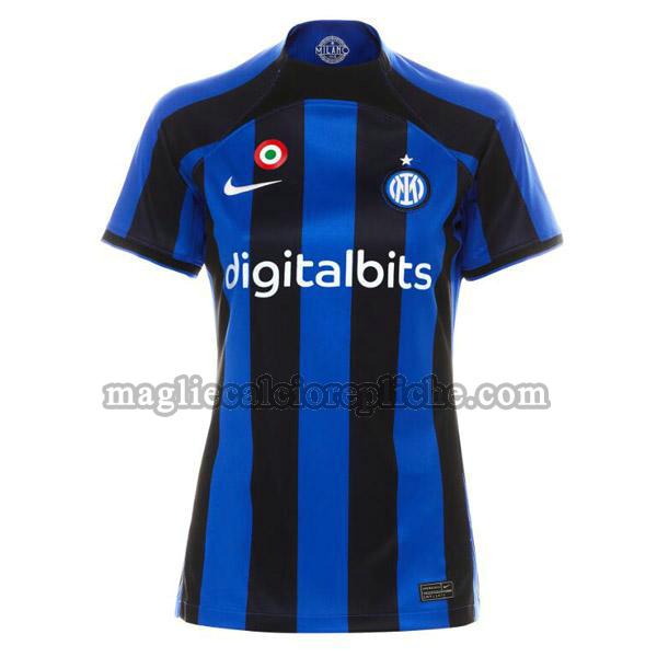 prima maglie calcio donna inter 2022 2023 blu nero