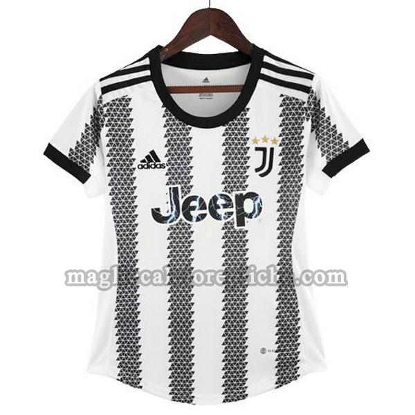 prima maglie calcio donna juventus 2022 2023 bianco nero