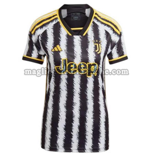 prima maglie calcio donna juventus 2023 2024 nero bianco