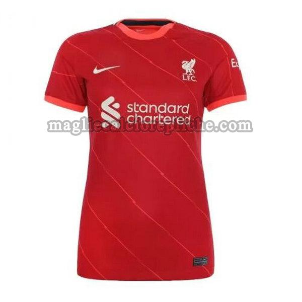 prima maglie calcio donna liverpool 2021 2022 rosso