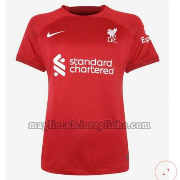 prima maglie calcio donna liverpool 2022 2023 rosso