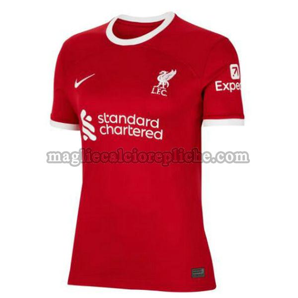 prima maglie calcio donna liverpool 2023 2024 rosso