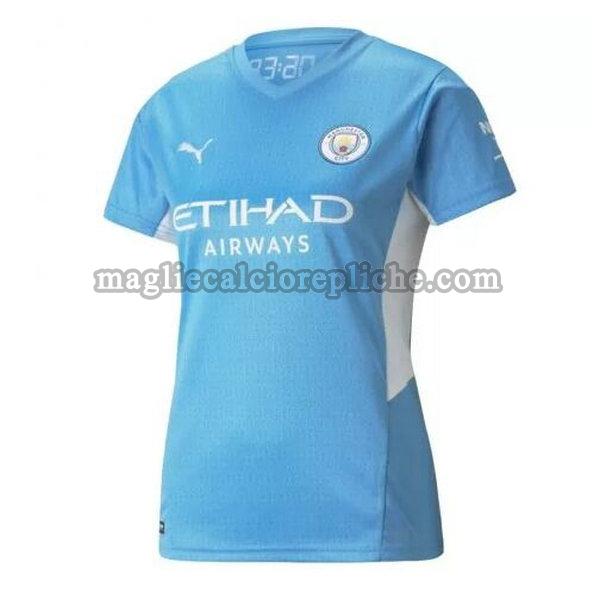 prima maglie calcio donna manchester city 2021 2022 blu