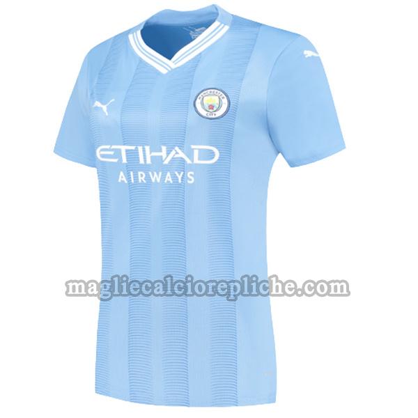 prima maglie calcio donna manchester city 2023 2024 blu