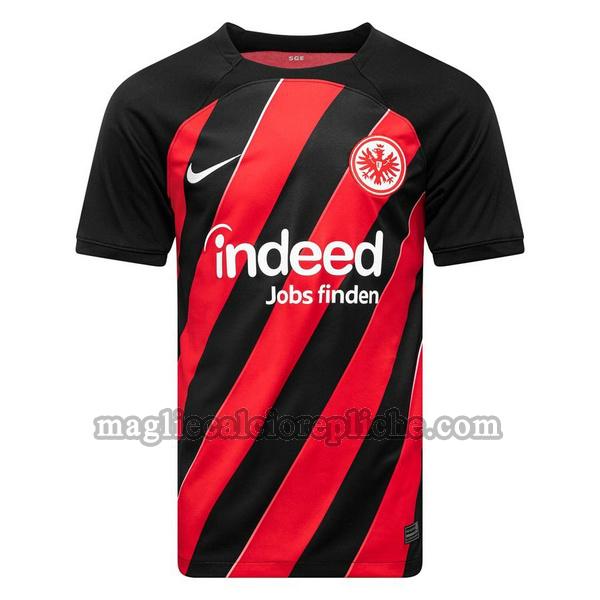 prima maglie calcio eintracht frankfurt 2023 2024 thailandia rosso nero