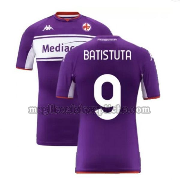 prima maglie calcio fiorentina 2021 2022 batistuta 9 porpora