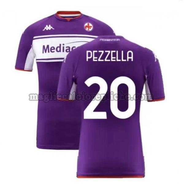 prima maglie calcio fiorentina 2021 2022 pezzella 20 porpora