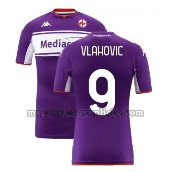 prima maglie calcio fiorentina 2021 2022 vlahovic 9 porpora