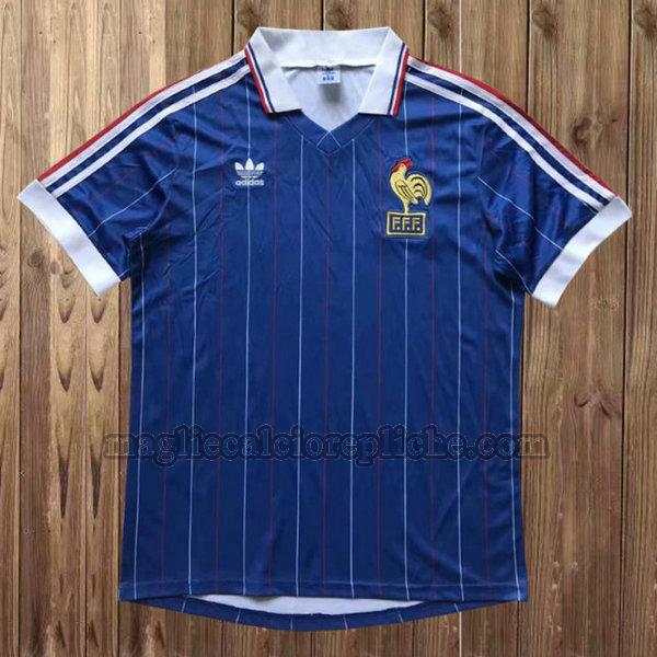 prima maglie calcio francia 1982 blu