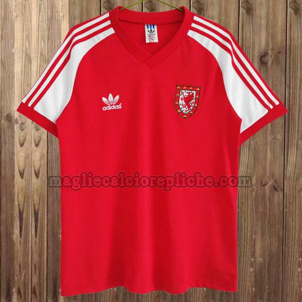 prima maglie calcio galles 1982 rosso