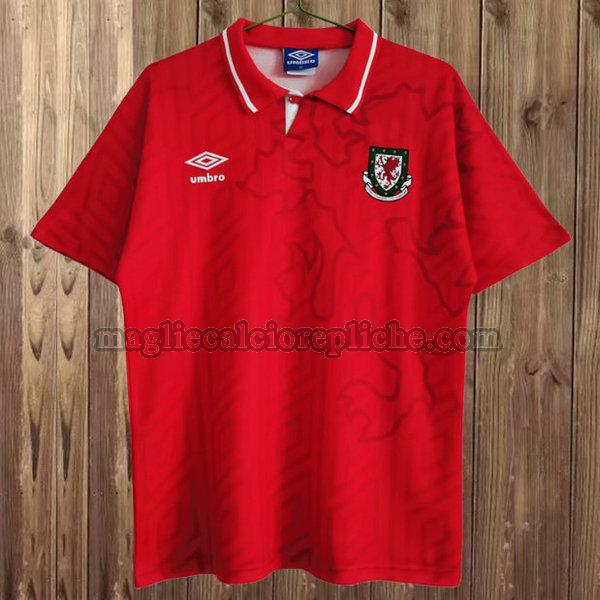prima maglie calcio galles 1992-1994 rosso