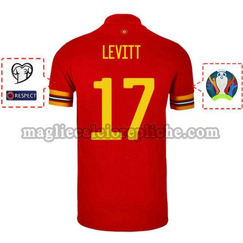 prima maglie calcio galles 2020 dylan levitt 17