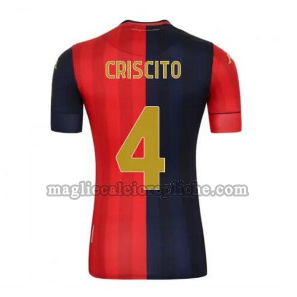 prima maglie calcio genoa 2020-2021 criscito 4 rosso blu