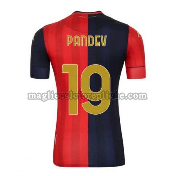 prima maglie calcio genoa 2020-2021 pandev 19 rosso blu