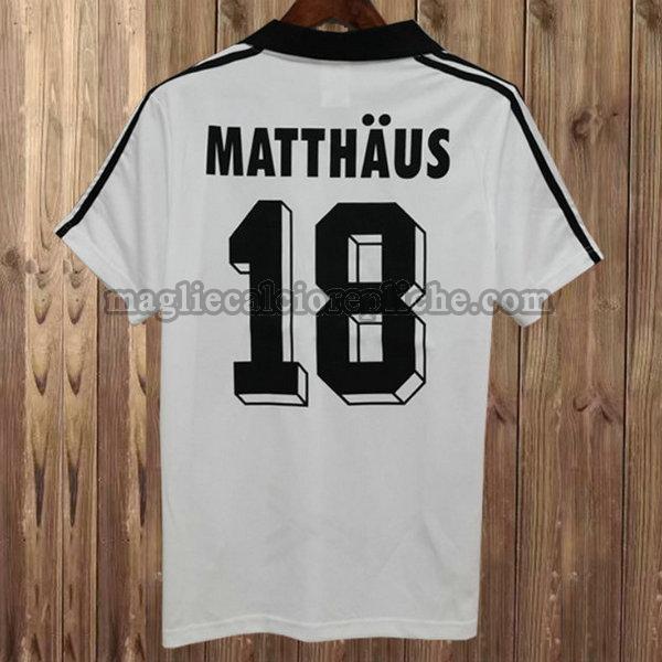 prima maglie calcio germania 1982 matthaus 18 bianco