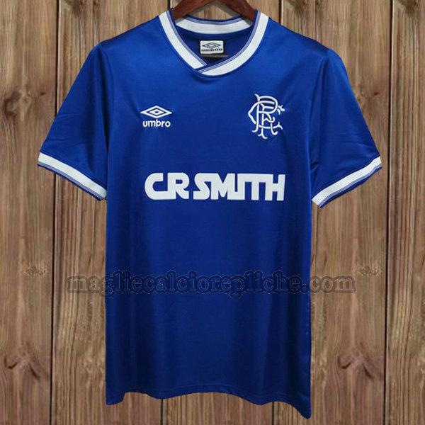 prima maglie calcio glasgow rangers 1984-1987 blu