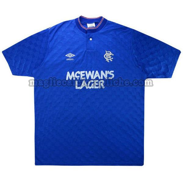 prima maglie calcio glasgow rangers 1987-1990 blu