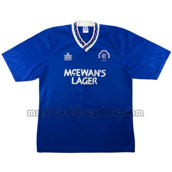 prima maglie calcio glasgow rangers 1990-1992 blu