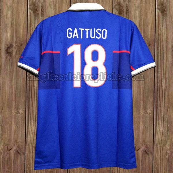 prima maglie calcio glasgow rangers 1997-1999 gattuso 18 blu