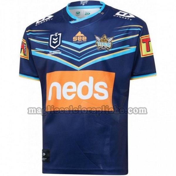 prima maglie calcio gold coast titans 2020 blu