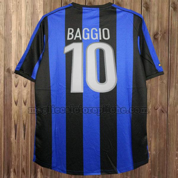 prima maglie calcio inter 1999-2000 baggio 10 blu