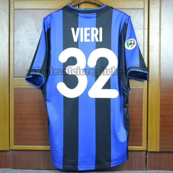 prima maglie calcio inter 2000-2001 vieri 32 blu