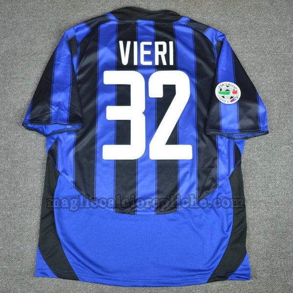 prima maglie calcio inter 2003-2004 vieri 32 blu