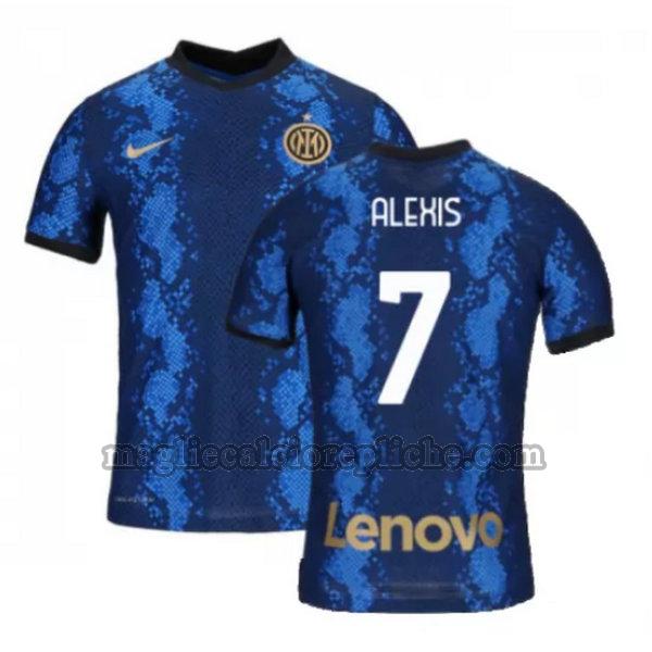 prima maglie calcio inter 2021 2022 alexis 7 blu