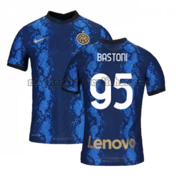 prima maglie calcio inter 2021 2022 bastoni 95 blu