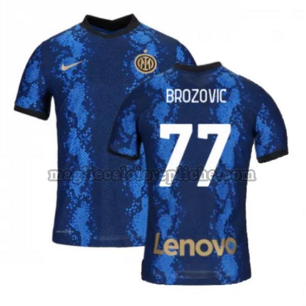 prima maglie calcio inter 2021 2022 brozovic 77 blu