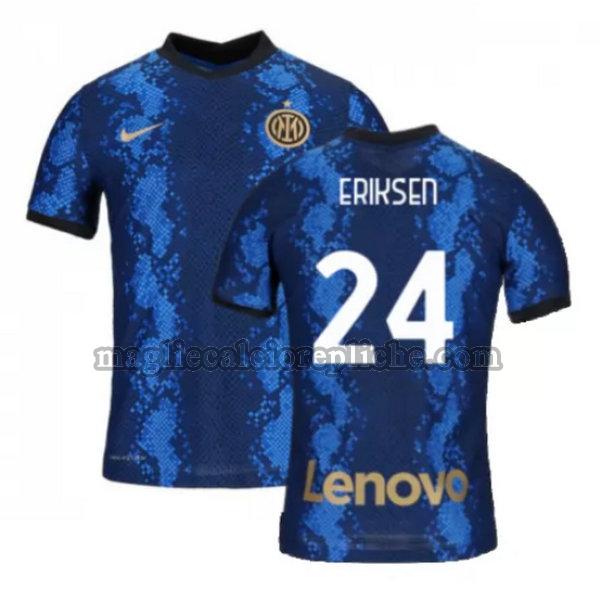 prima maglie calcio inter 2021 2022 eriksen 24 blu