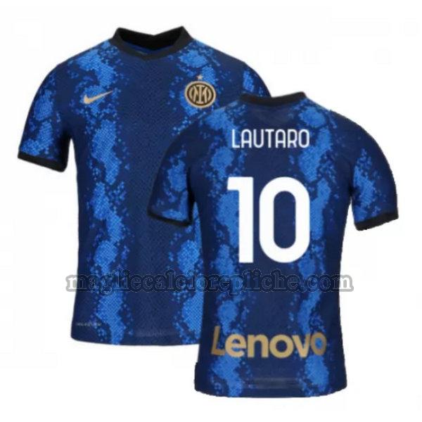 prima maglie calcio inter 2021 2022 lautaro 10 blu