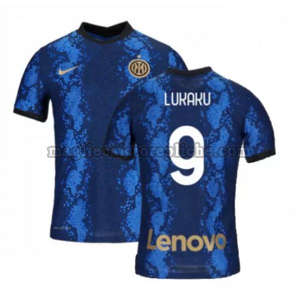 prima maglie calcio inter 2021 2022 lukaku 9 blu