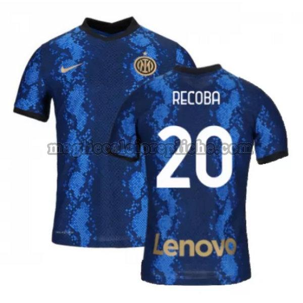 prima maglie calcio inter 2021 2022 recoba 20 blu