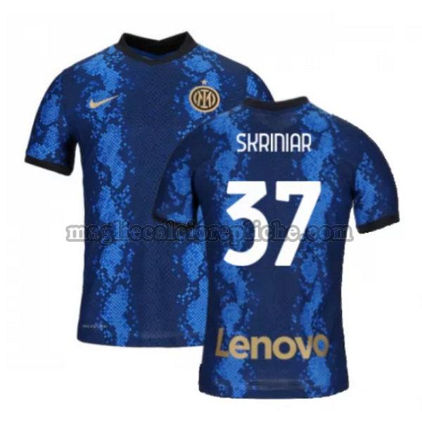 prima maglie calcio inter 2021 2022 skriniar 37 blu