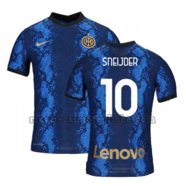 prima maglie calcio inter 2021 2022 sneijder 10 blu