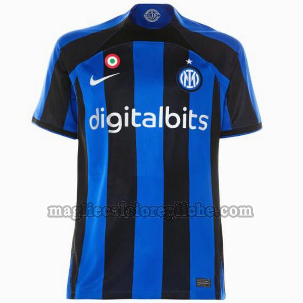 prima maglie calcio inter 2022 2023 thailandia blu nero