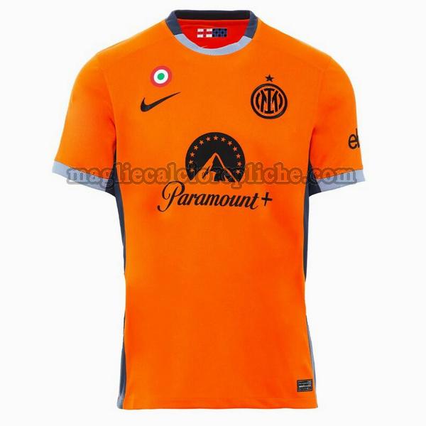 Terza maglie calcio inter 2023 2024 thailandia arancione