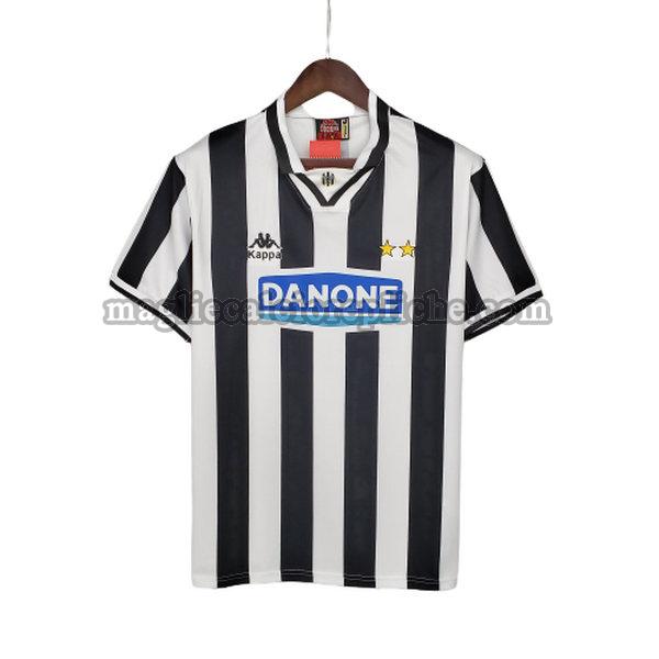 prima maglie calcio juventus 1994 95 bianco nero