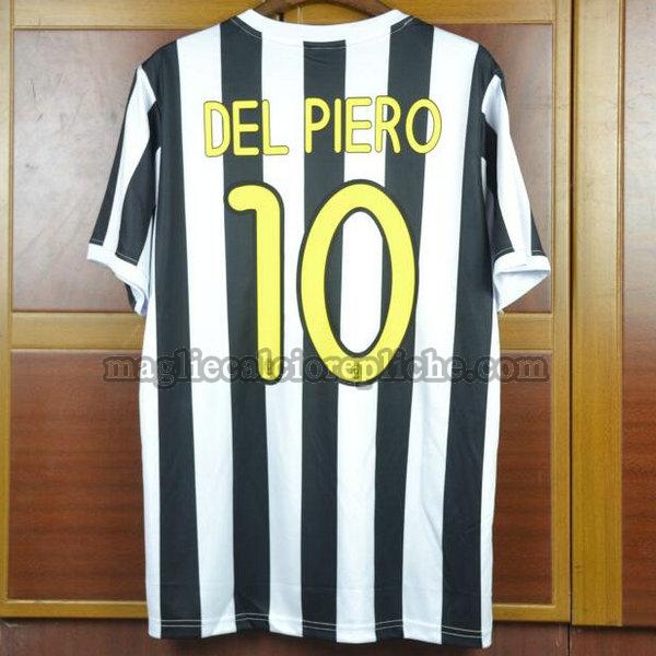 prima maglie calcio juventus 2009-2010 del piero 10 nero