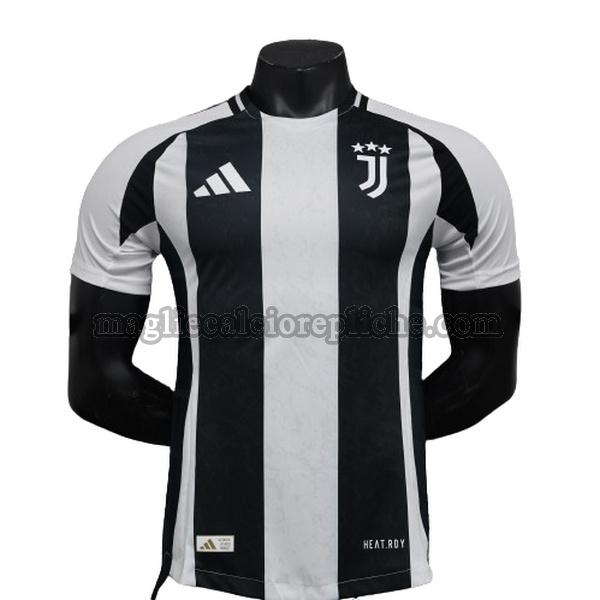 prima maglie calcio juventus 2024 2025 player thailandia nero bianco