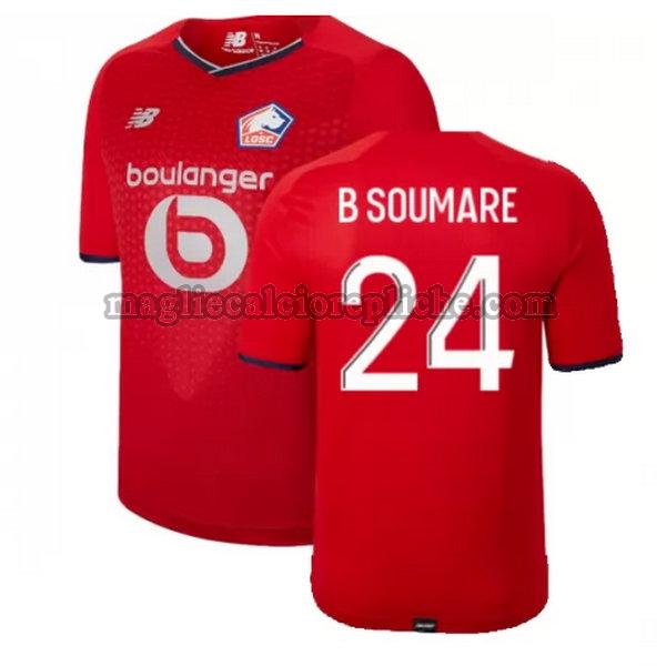 prima maglie calcio lille 2021 2022 b soumare 24 rosso