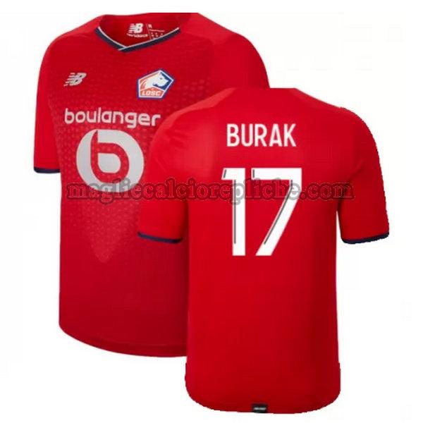 prima maglie calcio lille 2021 2022 burak 17 rosso