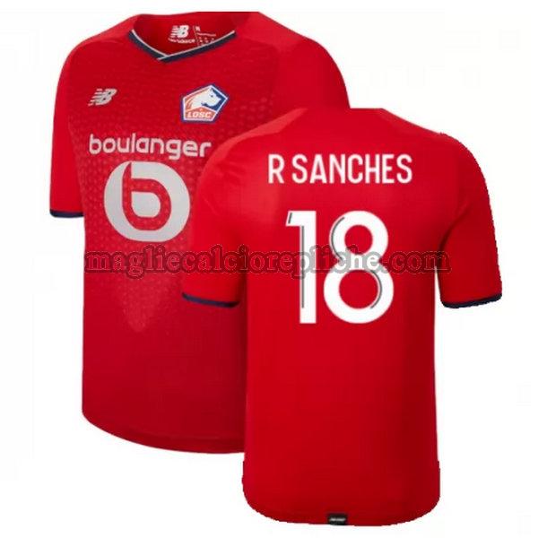 prima maglie calcio lille 2021 2022 r sanches 18 rosso