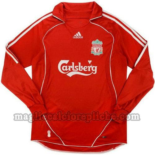 prima maglie calcio liverpool 2006 2007 manica lunga