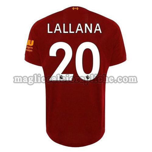 prima maglie calcio liverpool 2019-2020 lallana 20