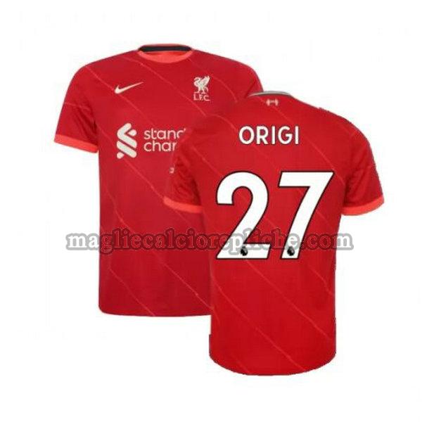 prima maglie calcio liverpool 2021 2022 origi 27 rosso