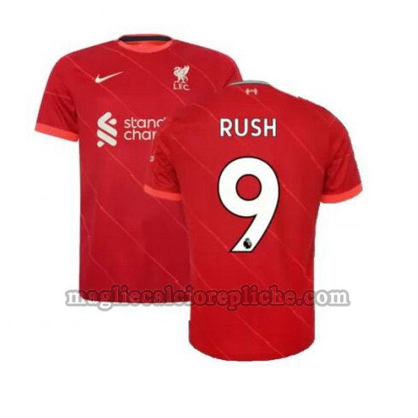 prima maglie calcio liverpool 2021 2022 rush 9 rosso