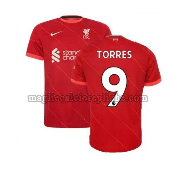 prima maglie calcio liverpool 2021 2022 torres 9 rosso